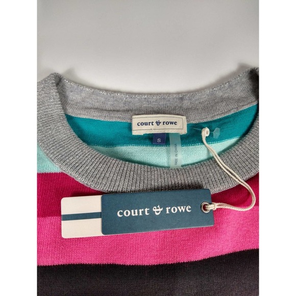 Court & Rowe Metallic Stripe Sweater NWT - Picture 6 of 6